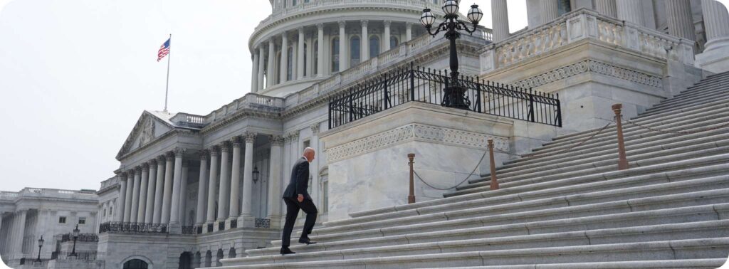 Senator Ricketts on the steps of the U.S. Capitol